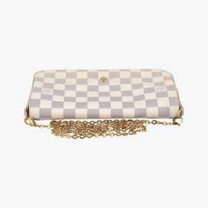 Pre-owned Louis Vuitton Pochette FeLICIE AZUR Damier Canvas N63106 shoulderbag | stylenewstar
