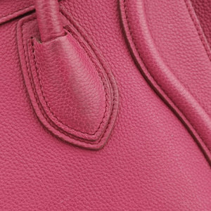 Pre-owned Celine Luggage Micro shopper Pink Leather handbag | stylenewstar