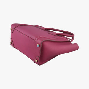 Pre-owned Celine Luggage Micro shopper Pink Leather handbag | stylenewstar