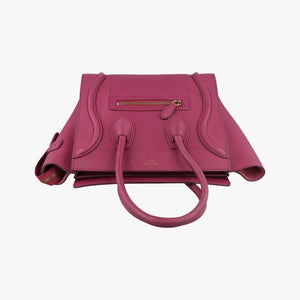 Pre-owned Celine Luggage Micro shopper Pink Leather handbag | stylenewstar