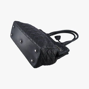 Pre-owned Christian Dior Cannage stitching Black Lambskin handbag | stylenewstar