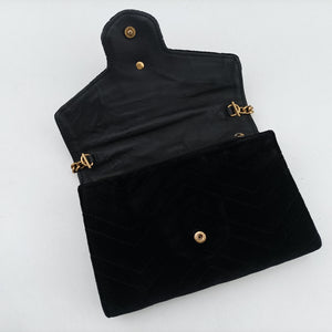 Vintage Gucci GG Marmont Black velour 474575 shoulderbag | stylenewstar