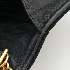 Vintage Gucci GG Marmont Black velour 474575 shoulderbag | stylenewstar