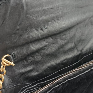 Vintage Gucci GG Marmont Black velour 474575 shoulderbag | stylenewstar