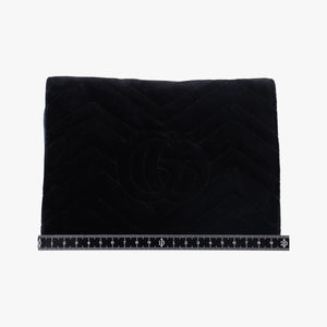 Vintage Gucci GG Marmont Black velour 474575 shoulderbag | stylenewstar