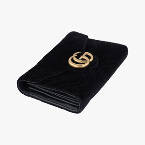 Vintage Gucci GG Marmont Black velour 474575 shoulderbag | stylenewstar