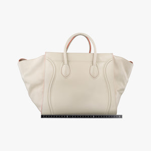 Pre-owned Celine Luggage Small Square Phantom Beige Leather handbag | stylenewstar