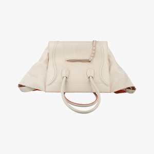Pre-owned Celine Luggage Small Square Phantom Beige Leather handbag | stylenewstar