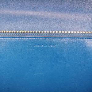 Secondhand Celine CLASSIC BOX Blue Leather shoulderbag | stylenewstar