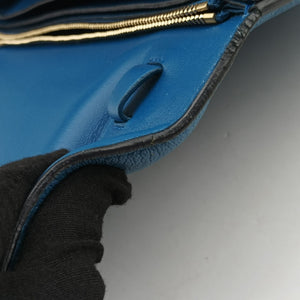 Secondhand Celine CLASSIC BOX Blue Leather shoulderbag | stylenewstar