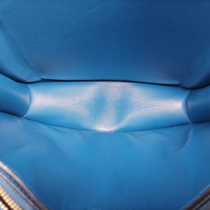 Secondhand Celine CLASSIC BOX Blue Leather shoulderbag | stylenewstar