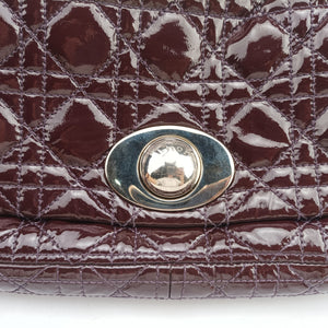 Pre-owned Christian Dior Rendezvous Purple Patent shoulderbag | stylenewstar