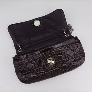 Pre-owned Christian Dior Rendezvous Purple Patent shoulderbag | stylenewstar