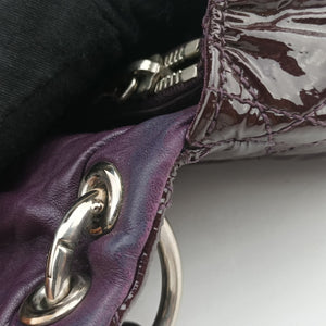 Pre-owned Christian Dior Rendezvous Purple Patent shoulderbag | stylenewstar