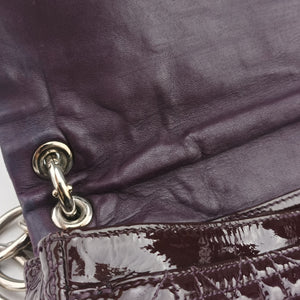Pre-owned Christian Dior Rendezvous Purple Patent shoulderbag | stylenewstar