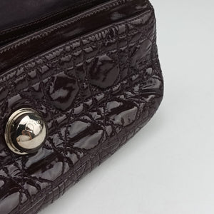 Pre-owned Christian Dior Rendezvous Purple Patent shoulderbag | stylenewstar