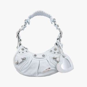 Pre-owned Balenciaga Le Cagole Blue Denim shoulderbag | stylenewstar