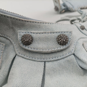 Pre-owned Balenciaga Le Cagole Blue Denim shoulderbag | stylenewstar