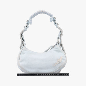 Pre-owned Balenciaga Le Cagole Blue Denim shoulderbag | stylenewstar