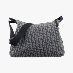 Pre-owned Christian Dior Trotter Navy Jacquard shoulderbag | stylenewstar