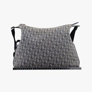 Pre-owned Christian Dior Trotter Navy Jacquard shoulderbag | stylenewstar