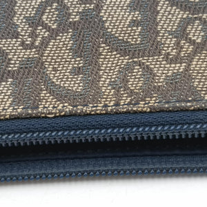 Pre-owned Christian Dior Trotter Navy Jacquard shoulderbag | stylenewstar