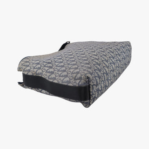Pre-owned Christian Dior Trotter Navy Jacquard shoulderbag | stylenewstar
