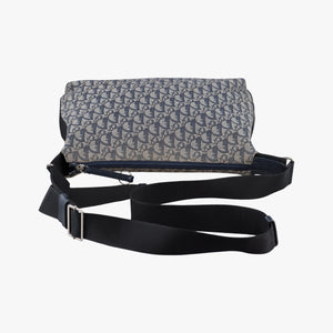 Pre-owned Christian Dior Trotter Navy Jacquard shoulderbag | stylenewstar