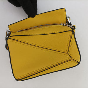 Secondhand Loewe Puzzle Nano Yellow Leather A510U98X01 shoulderbag | stylenewstar