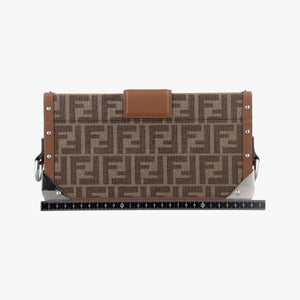 Pre-owned Fendi Zucca Trunk Brown PVC Coated Canvas × Leather 7VA498 shoulderbag | stylenewstar