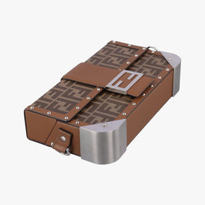 Pre-owned Fendi Zucca Trunk Brown PVC Coated Canvas × Leather 7VA498 shoulderbag | stylenewstar
