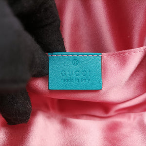 Pre-owned Gucci GG Marmont Blue velour 476434 bum bag/waist bag | stylenewstar