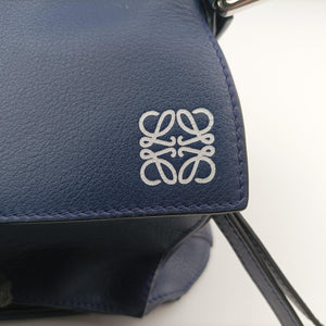 Pre-owned Loewe Puzzle Blue Leather handbag | stylenewstar