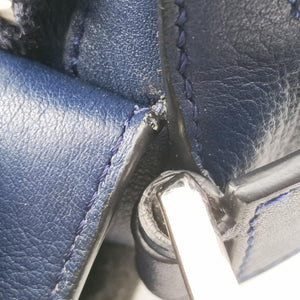 Pre-owned Loewe Puzzle Blue Leather handbag | stylenewstar