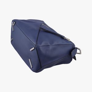 Pre-owned Loewe Puzzle Blue Leather handbag | stylenewstar