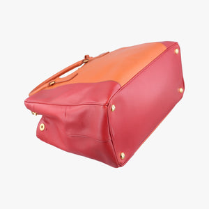 Pre-owned Prada Galleria Orange×red SAFFIANO Leather BN1844 shoulderbag | stylenewstar