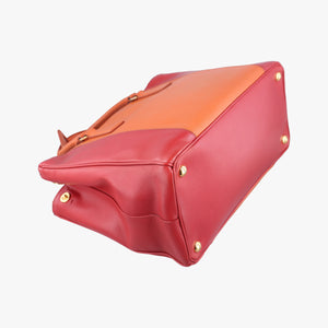 Pre-owned Prada Galleria Orange×red SAFFIANO Leather BN1844 shoulderbag | stylenewstar