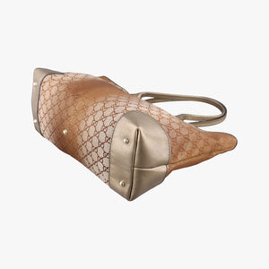 Pre-owned Gucci Heart Bit charm Brown canvas×leather 269956 handbag | stylenewstar