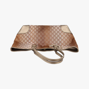 Pre-owned Gucci Heart Bit charm Brown canvas×leather 269956 handbag | stylenewstar