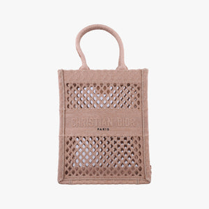 Pre-owned Christian Dior Book Tote Pink Canvas handbag | stylenewstar