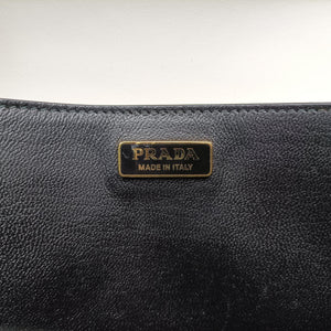 Pre-owned Prada Cahier tassen Leder Multicolour Leather×Denim 1BD045 shoulderbag | stylenewstar