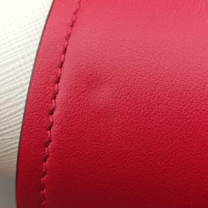 Pre-owned Prada Cahier tassen Leder Multicolour Leather×Denim 1BD045 shoulderbag | stylenewstar