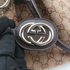 Vintage Gucci Sukey Beige×Brown canvas×leather 247902 handbag | stylenewstar