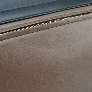 Vintage Celine Trapeze Beige × Black × Brown Suede × leather handbag | stylenewstar