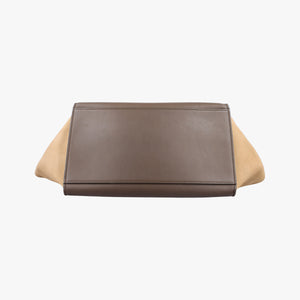 Vintage Celine Trapeze Beige × Black × Brown Suede × leather handbag | stylenewstar