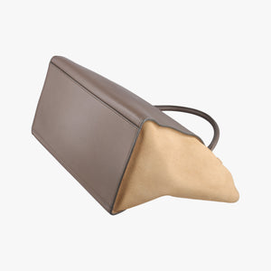 Vintage Celine Trapeze Beige × Black × Brown Suede × leather handbag | stylenewstar