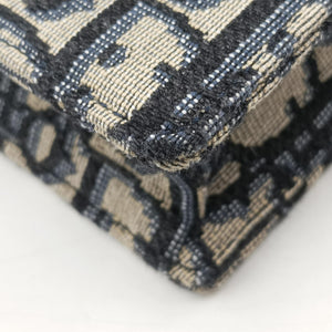 Pre-owned Christian Dior Saddle Phone holder Navy jacquard×Leather shoulderbag | stylenewstar