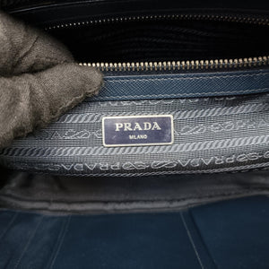 Vintage Prada business bag briefcase Navy SAFFIANO Leather 2VE363 handbag | stylenewstar