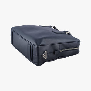 Vintage Prada business bag briefcase Navy SAFFIANO Leather 2VE363 handbag | stylenewstar