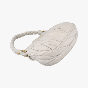 Secondhand Miu Miu Coffer Matelasse Grey Leather shoulderbag | stylenewstar